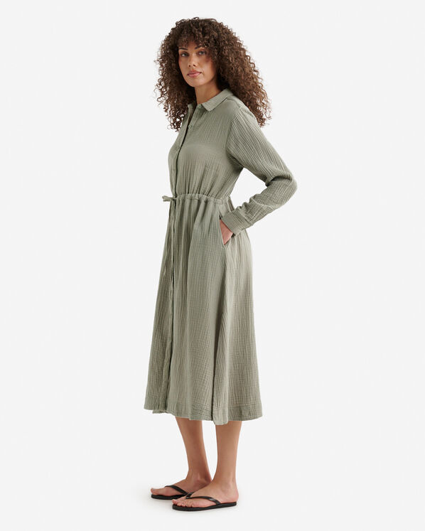 Roots Isla Cotton Gauze Shirt Dress — photo 3