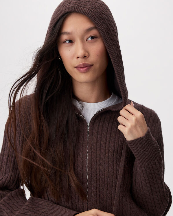 Roots Bowen Cable Knit Full Zip Hoodie — photo 5