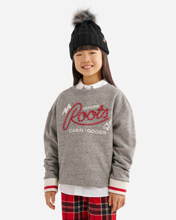 Roots Kids Cabin Rope Applique Crew Sweatshirt — photo 1