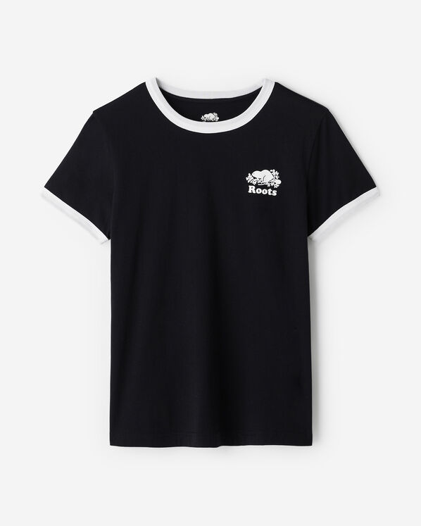 Roots Womens Organic Cooper Ringer T-Shirt — photo 1