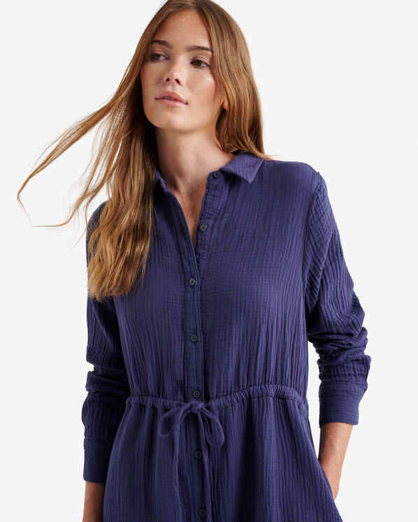 Roots Isla Cotton Gauze Shirt Dress — photo 4