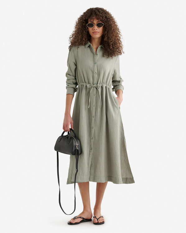 Roots Isla Cotton Gauze Shirt Dress — photo 1