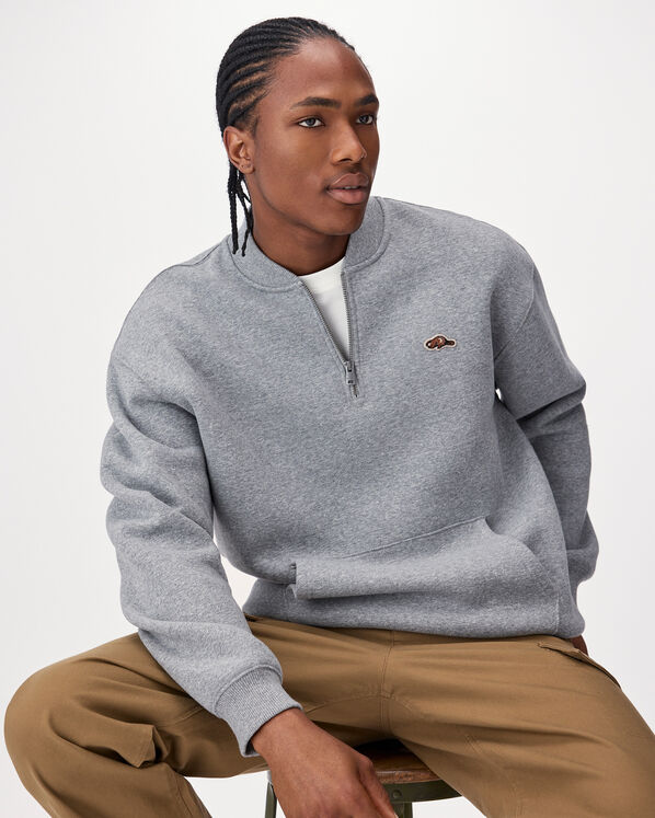 Roots Beavermark Ribbed Collar Quarter Zip — photo 5