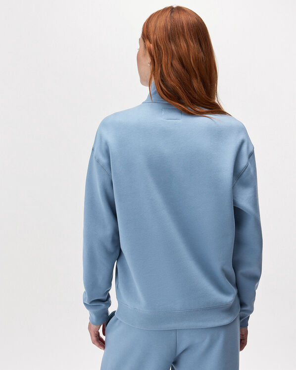 Roots Organic Cooper Relaxed Quarter Zip Stein — photo 4