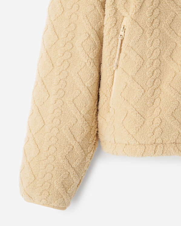 Roots Cable Shearling Fleece Quarter Zip — photo 3