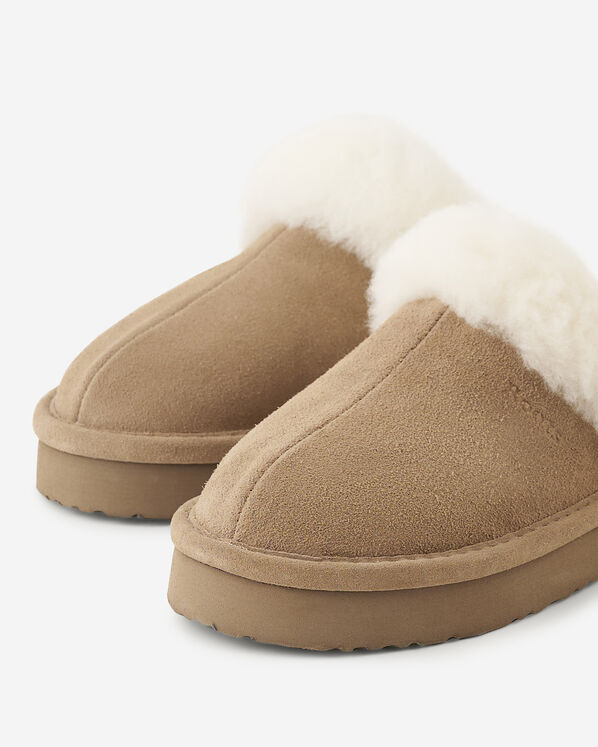 Roots Womens Shearling Platform Slipper — photo 4