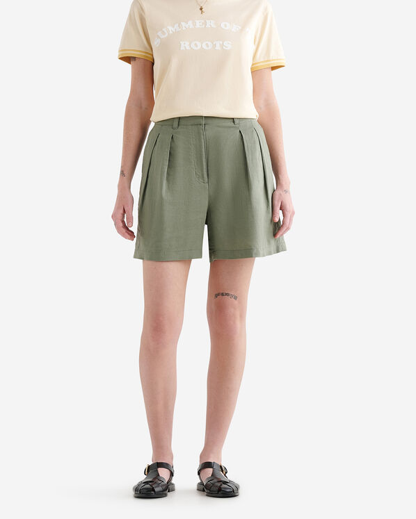 Roots Linen Pleated Walking Short 3.5 Inch — photo 1