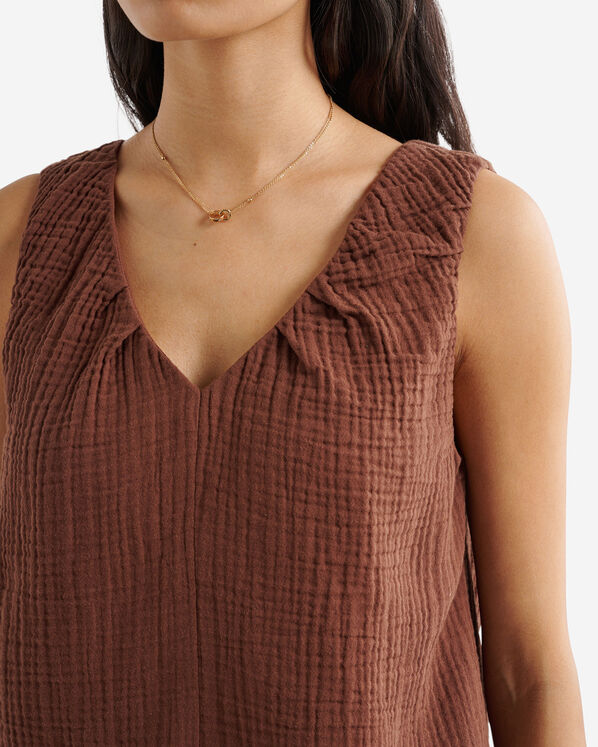 Roots Isla Cotton Gauze Gathered Tank — photo 5