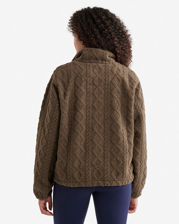 Roots Cable Shearling Fleece Quarter Zip — photo 4