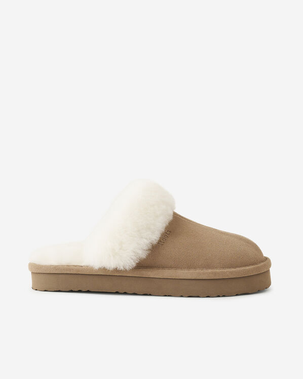 Roots Womens Shearling Platform Slipper — photo 1