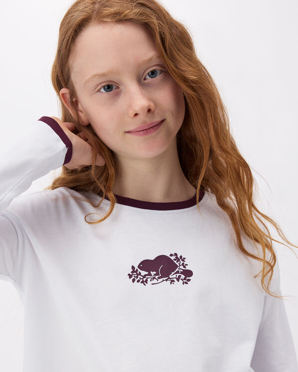 Roots Girls Cooper Pop Relaxed Long Sleeve T-Shirt — photo 3
