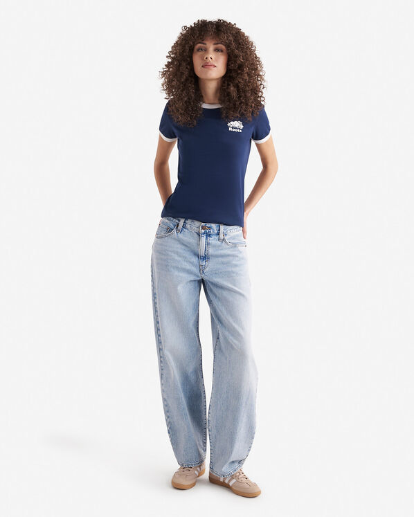 Roots Womens Organic Cooper Ringer T-Shirt — photo 2