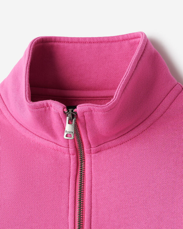 Roots Organic Cooper Relaxed Quarter Zip Stein — photo 4