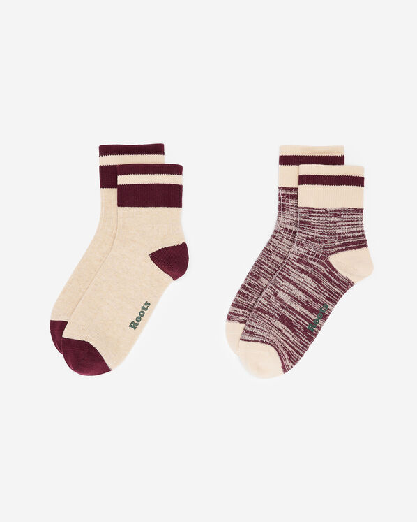 Roots Adult Cotton Cabin Ankle Sock 2 Pack — photo 1