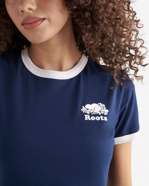 Roots Womens Organic Cooper Ringer T-Shirt — photo 5