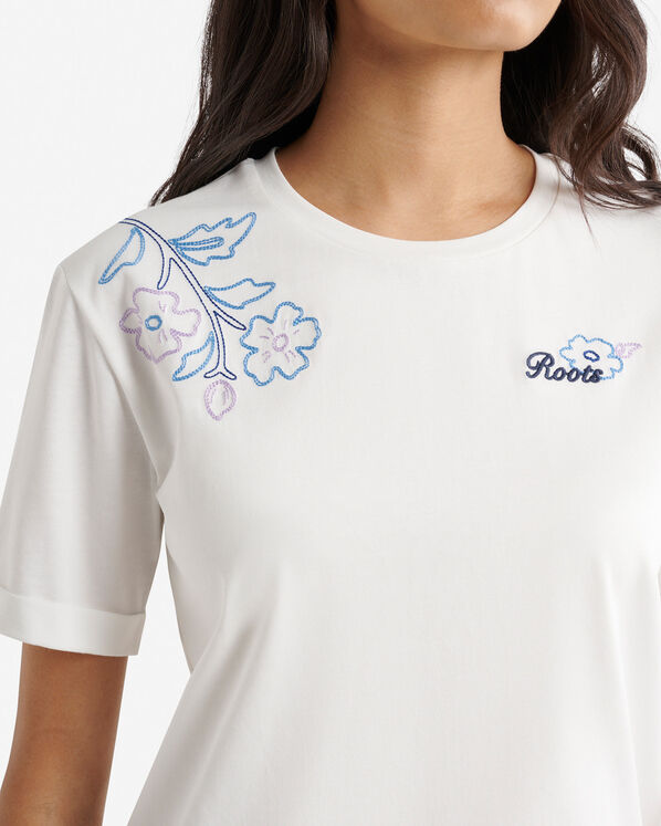 Roots Womens Roots Script Floral T-Shirt — photo 5