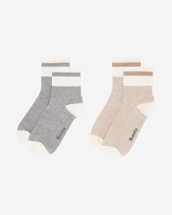 Roots Adult Cotton Cabin Ankle Sock 2 Pack — photo 1