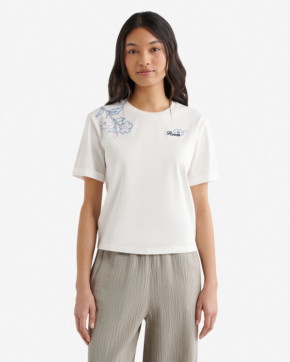 Roots Womens Roots Script Floral T-Shirt — photo 1