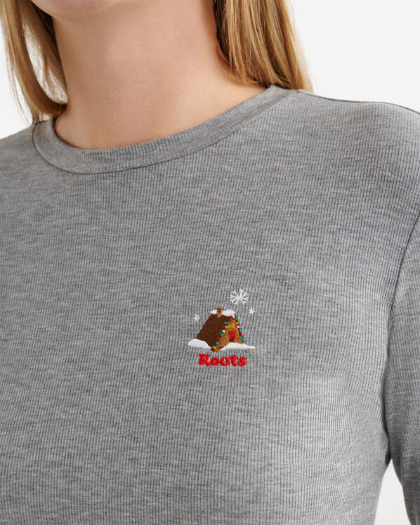 Roots Womens Holiday Fitted Long Sleeve Top — photo 5