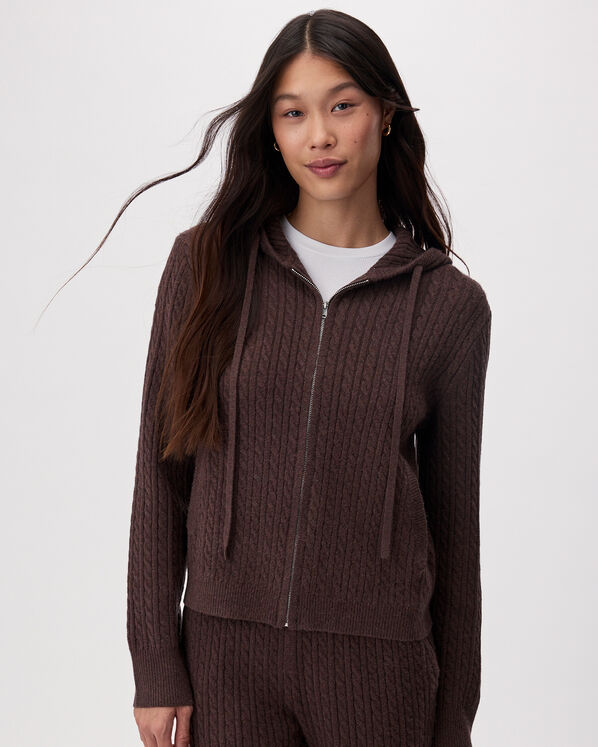 Roots Bowen Cable Knit Full Zip Hoodie — photo 1