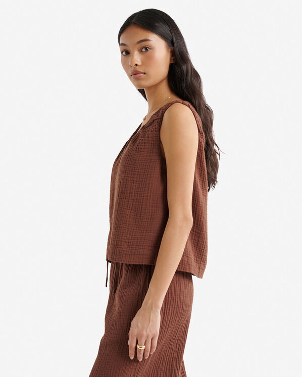 Roots Isla Cotton Gauze Gathered Tank — photo 3