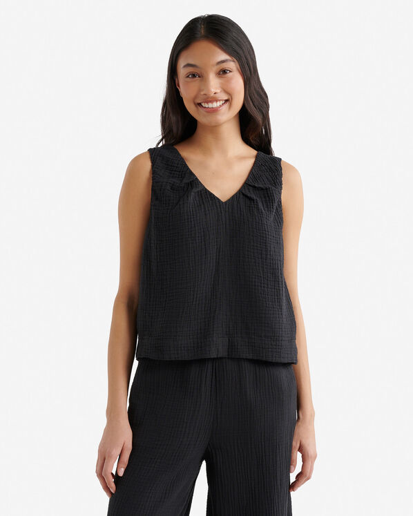Roots Isla Cotton Gauze Gathered Tank — photo 1