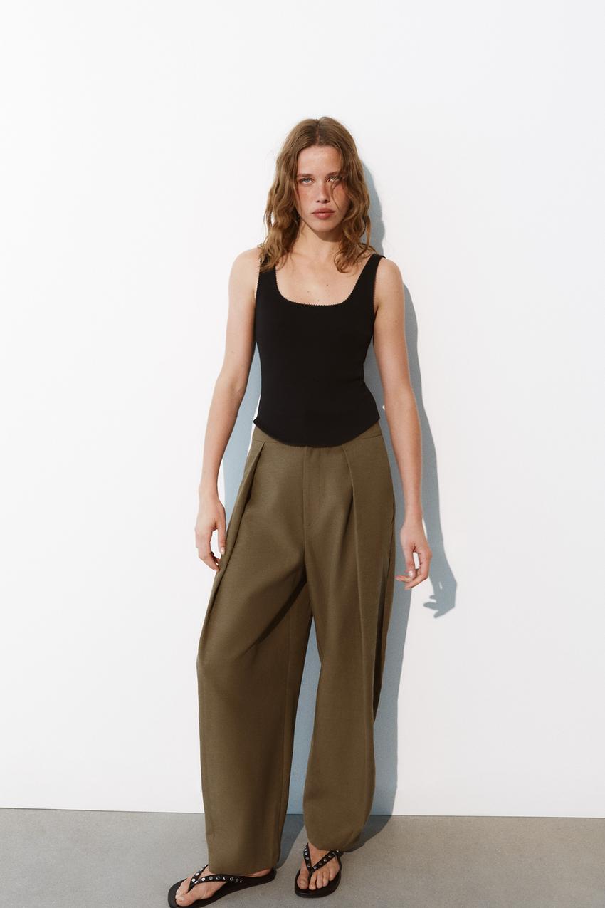 ZARA PLEATED BALLOON PANTS — photo 2
