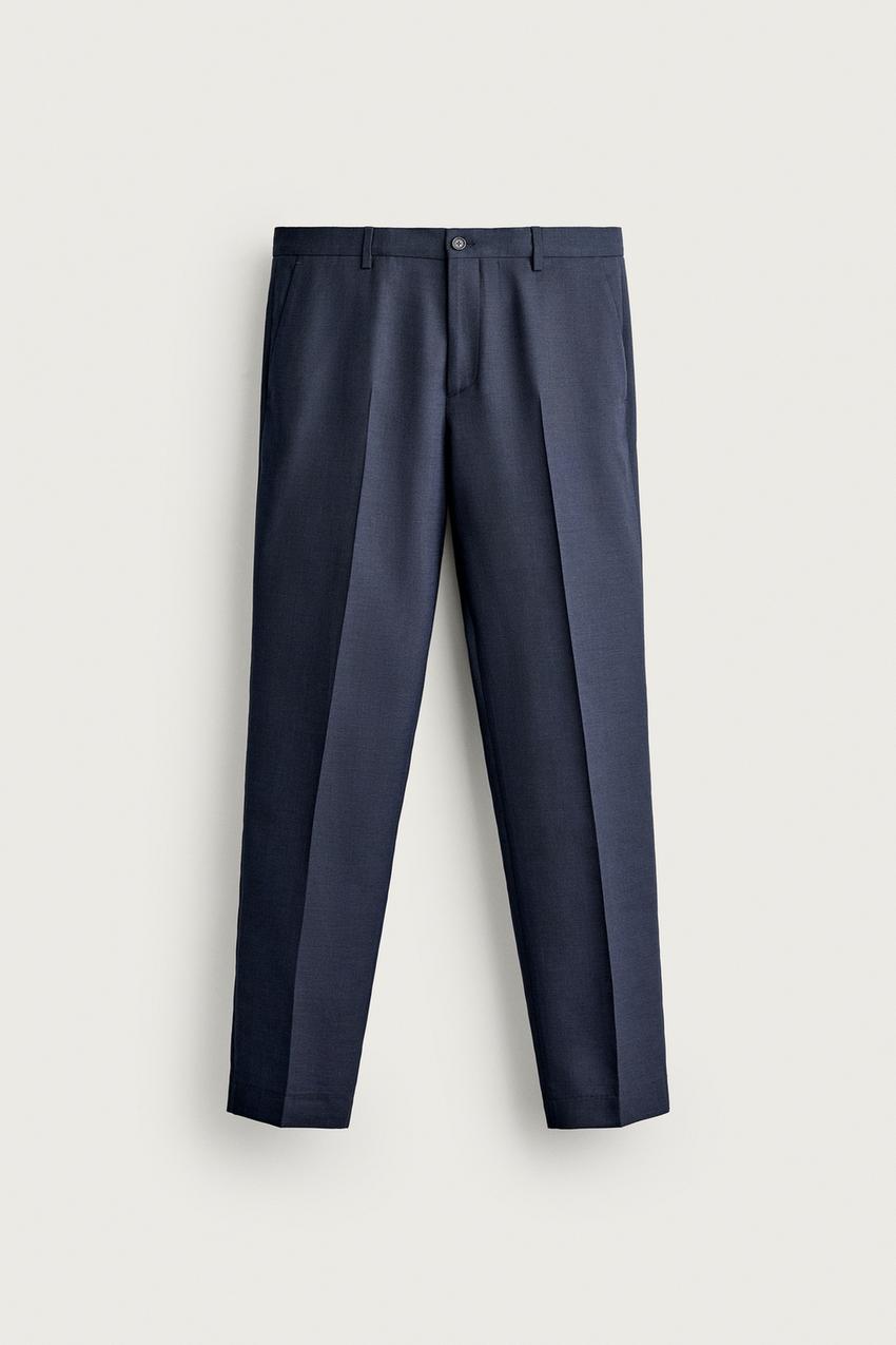 ZARA PLAID SUIT REGULAR FIT PANTS — photo 1
