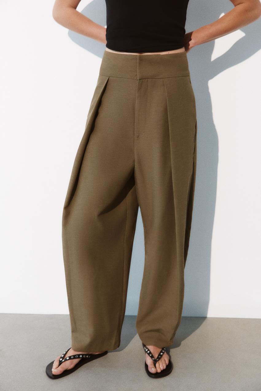 ZARA PLEATED BALLOON PANTS — photo 1