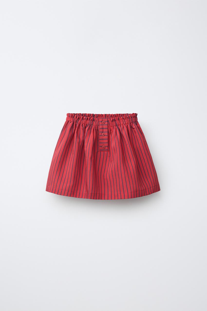 ZARA MODAL-BLEND STRIPED SKORT — photo 1