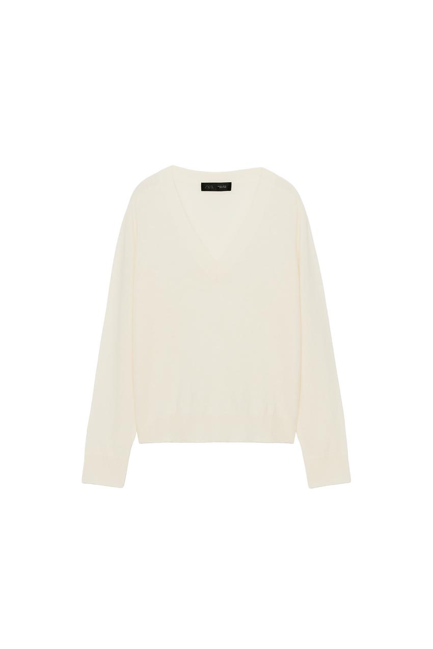 ZARA WOOL V-NECK JUMPER — photo 2