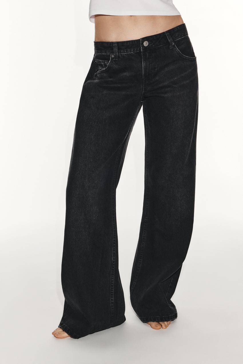 ZARA TRF LOW-RISE WIDE-LEG FLARE JEANS — photo 2
