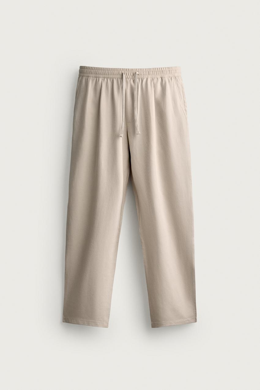 ZARA 100% LYOCELL RELAXED FIT PANTS — photo 1