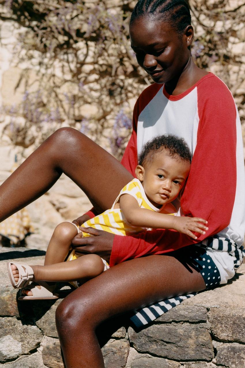 ZARA STRIPED PRINT T-SHIRT AND BERMUDA SHORTS SET — photo 2