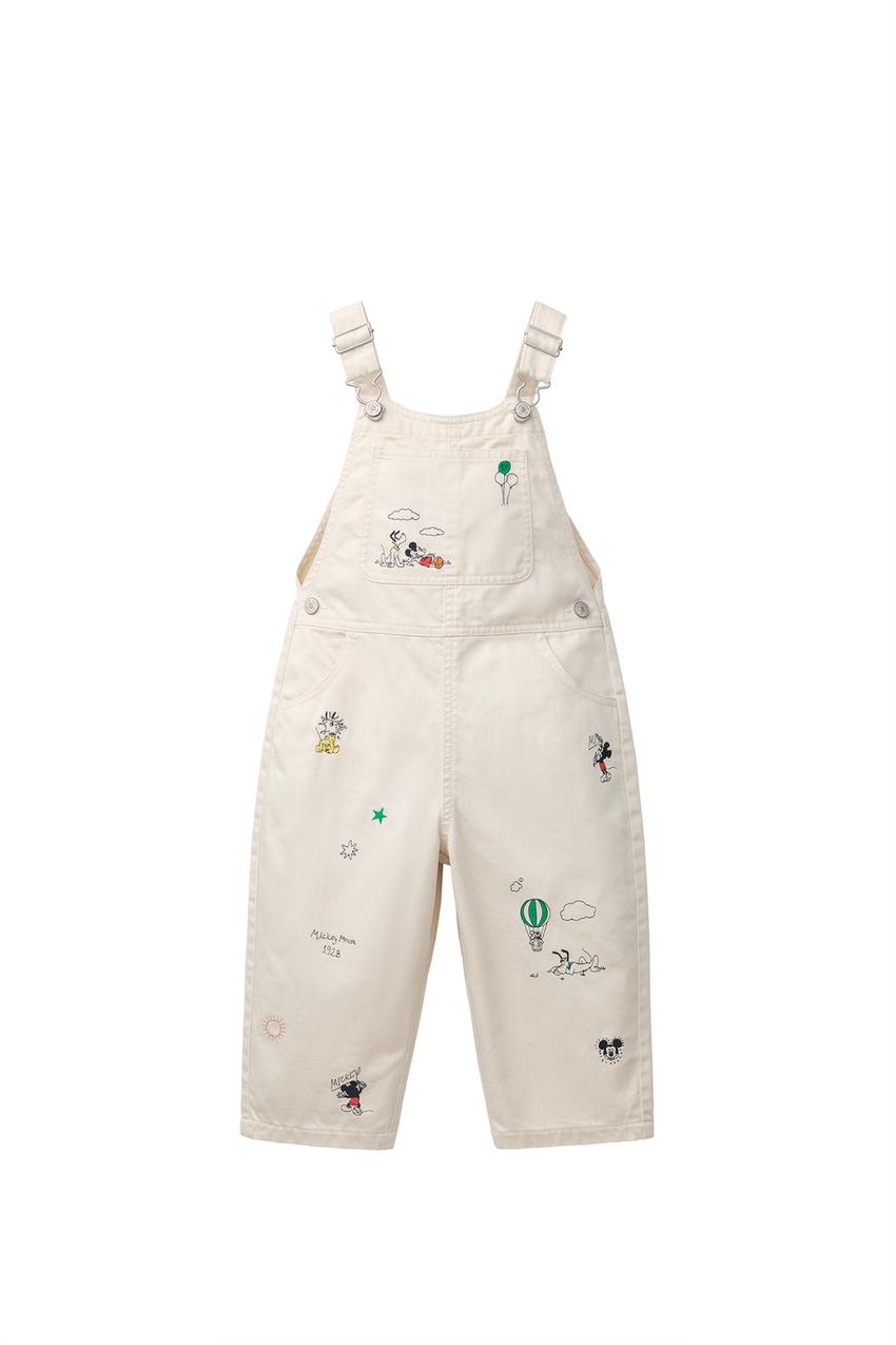 ZARA MICKEY MOUSE © DISNEY EMBROIDERED TWILL OVERALLS — photo 3