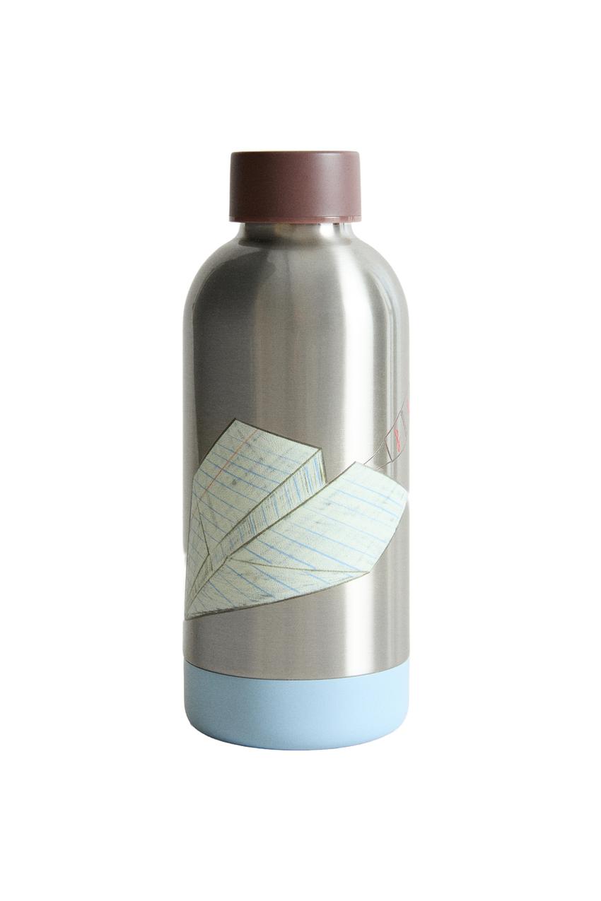 ZARA KIDS' STEEL PAPER AIRPLANE BOTTLE — photo 3