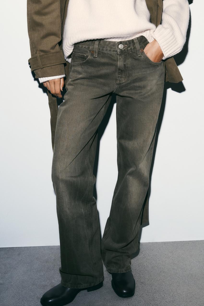 ZARA TRF LOW-RISE WIDE-LEG JEANS — photo 2