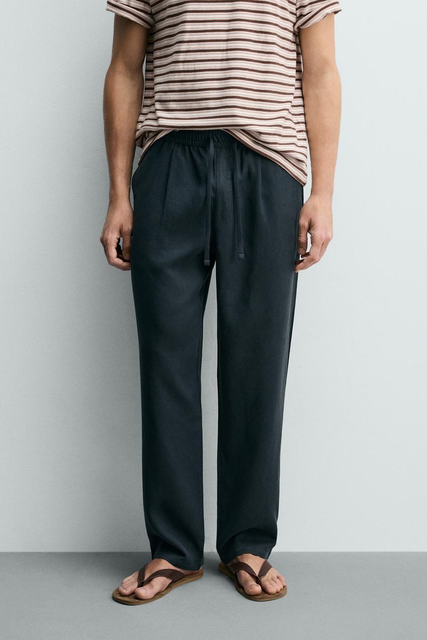 ZARA 100% LYOCELL RELAXED FIT PANTS — photo 2