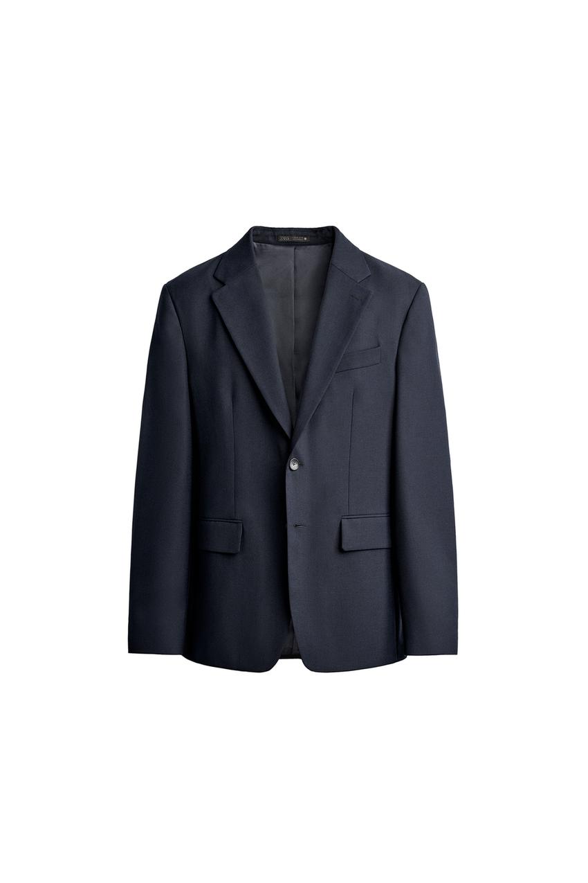ZARA REGULAR FIT WOOL SUIT BLAZER — photo 3