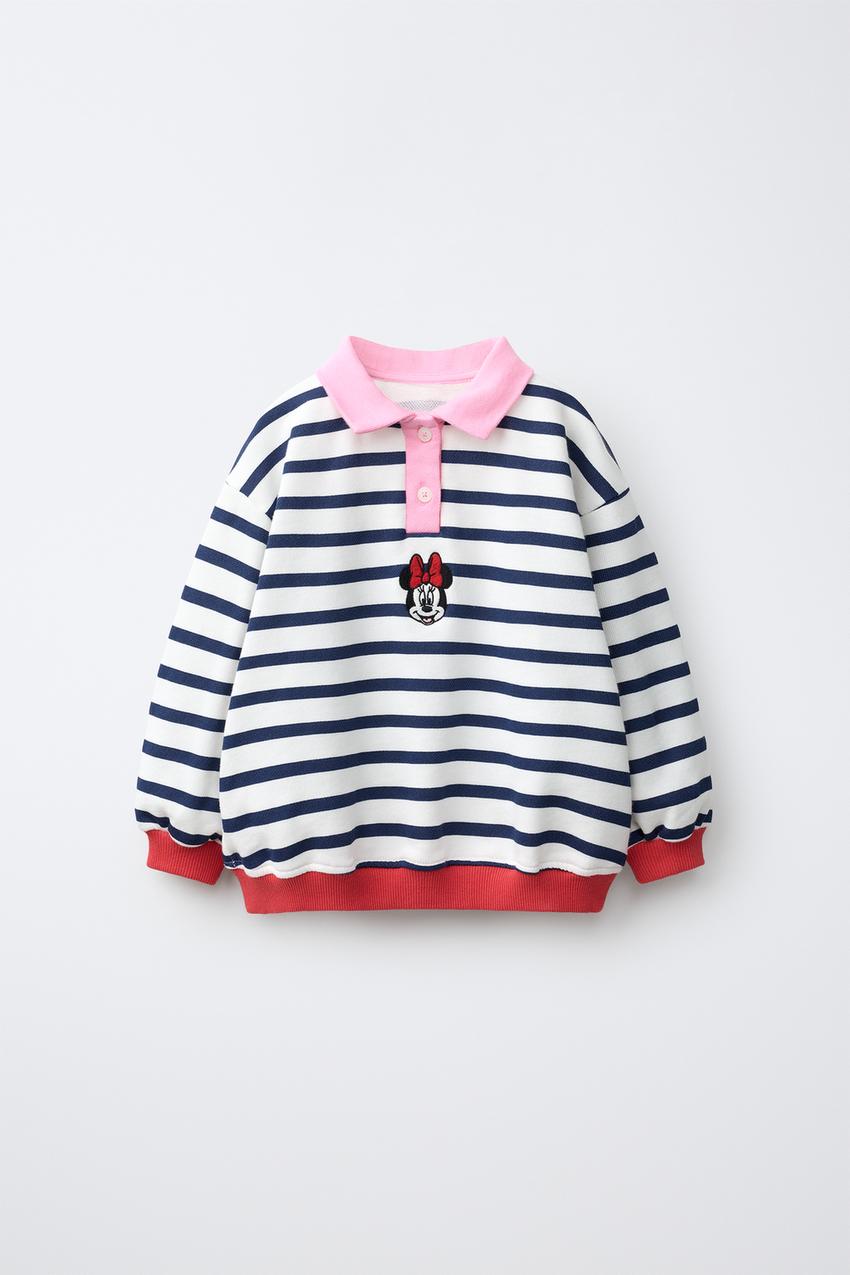 ZARA MINNIE MOUSE © DISNEY STRIPED POLO SHIRT — photo 2