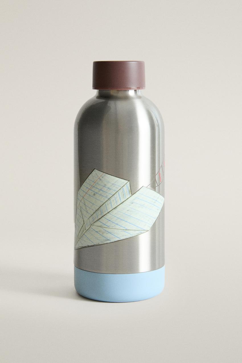 ZARA KIDS' STEEL PAPER AIRPLANE BOTTLE — photo 1