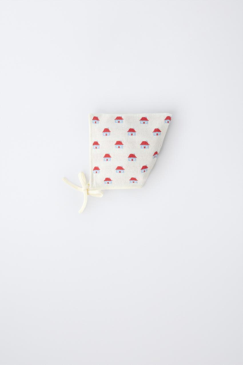 ZARA HOUSE JACQUARD KNIT BONNET — photo 1