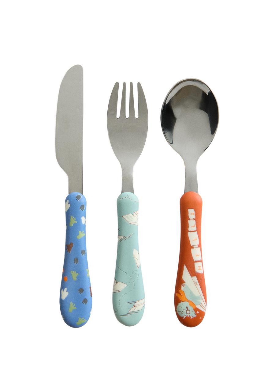 ZARA KIDS' DINOSAUR FLATWARE SET — photo 3