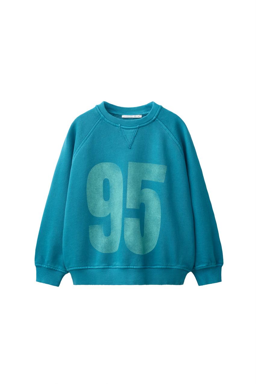 ZARA WASHED-EFFECT GRAPHIC SWEATSHIRT — photo 3