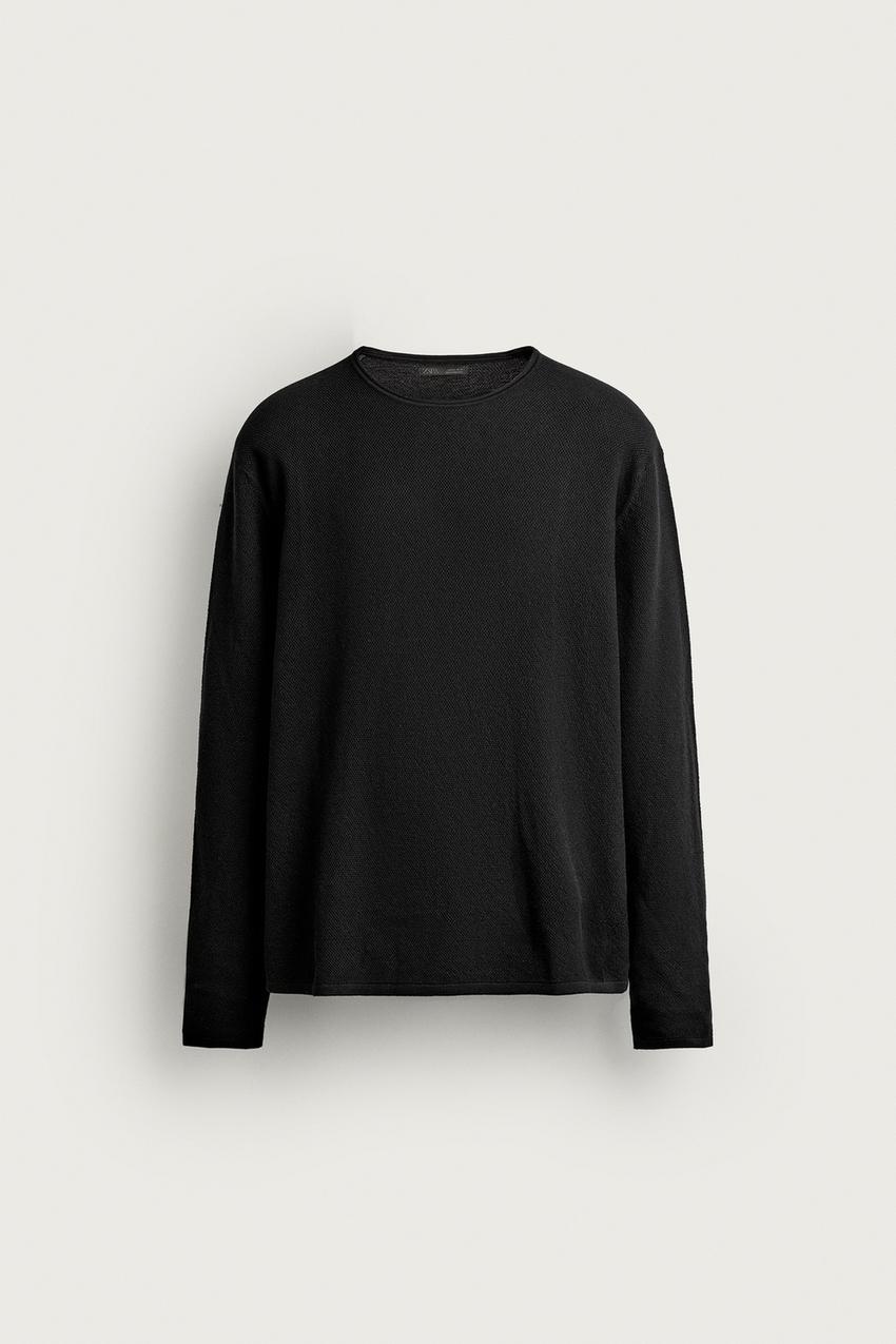 ZARA RELAXED FIT WASHED TEXTURE SWEATER — photo 1