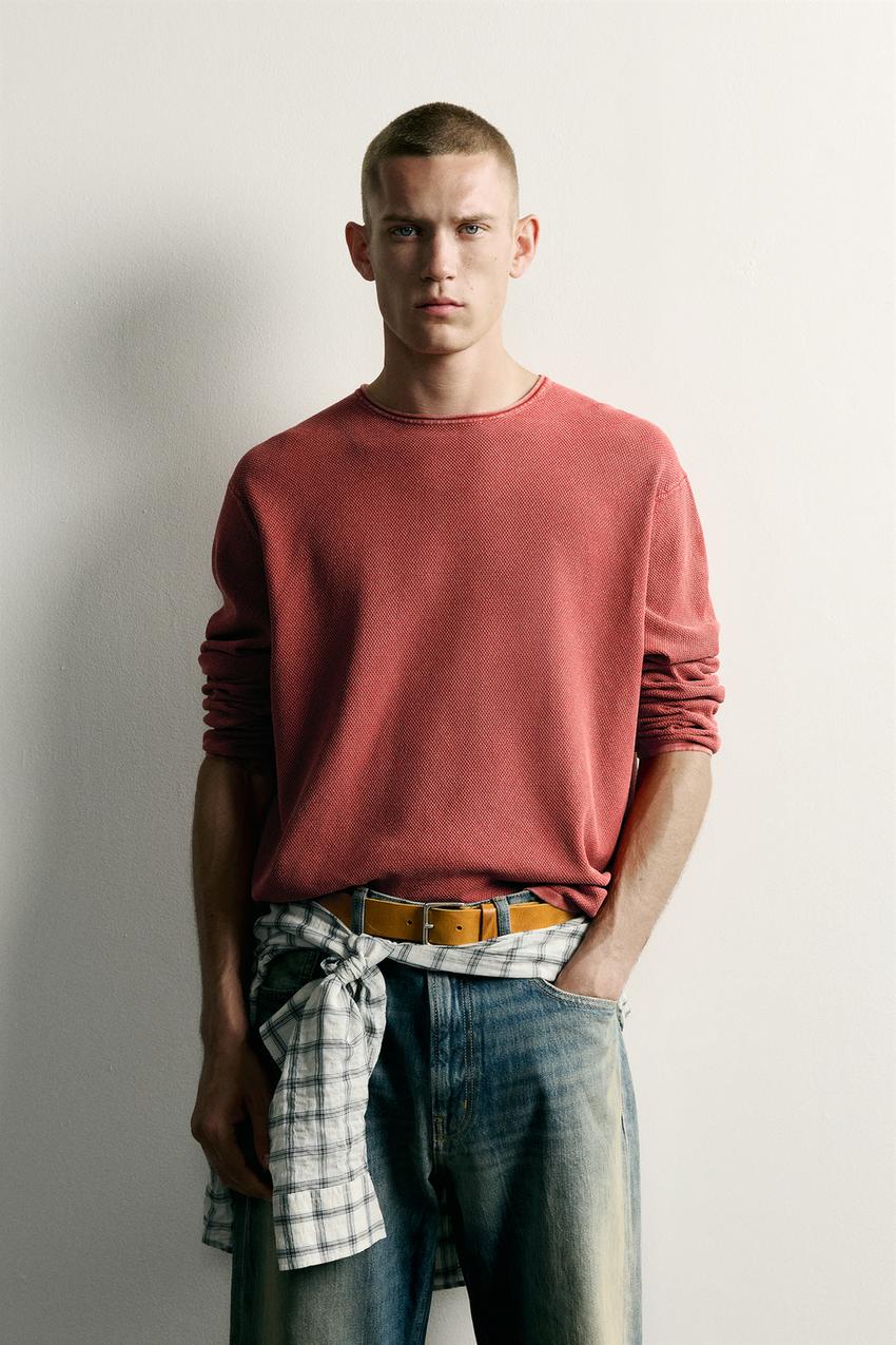 ZARA RELAXED FIT WASHED TEXTURE SWEATER — photo 2