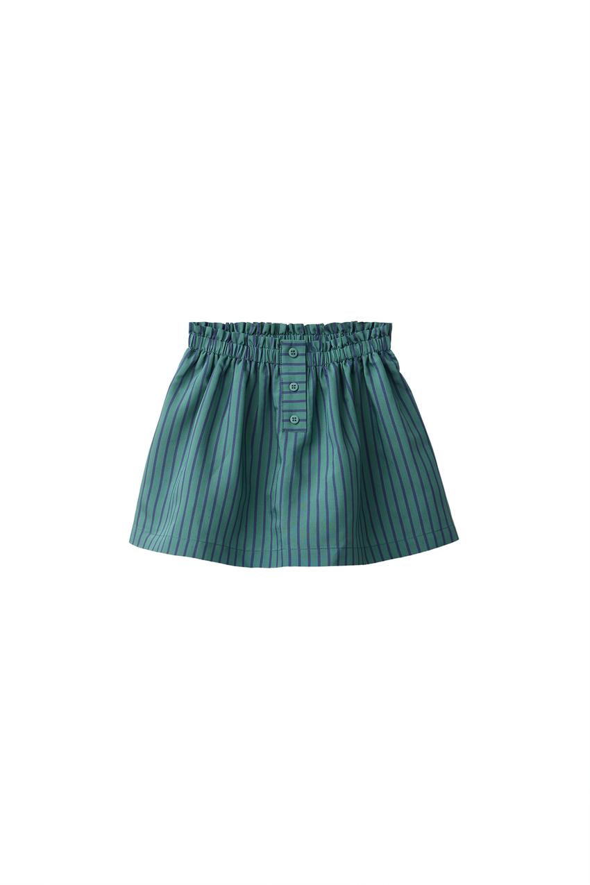 ZARA STRIPED MODAL SKORT — photo 3