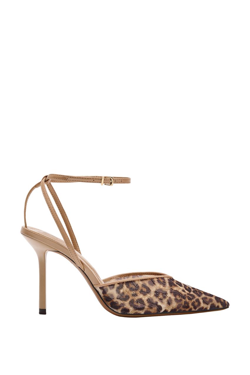 ZARA PRINTED MESH HEELS — photo 3