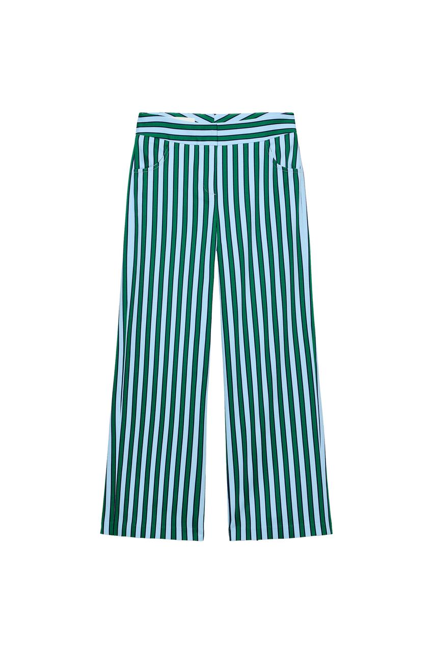 ZARA STRIPED CULOTTE PANTS — photo 3