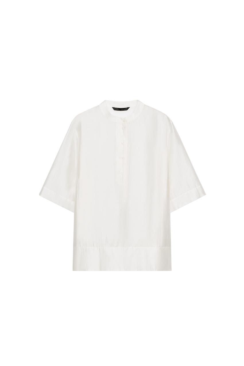 ZARA ZW COLLECTION SHORT SLEEVE FLOWY BLOUSE — photo 3
